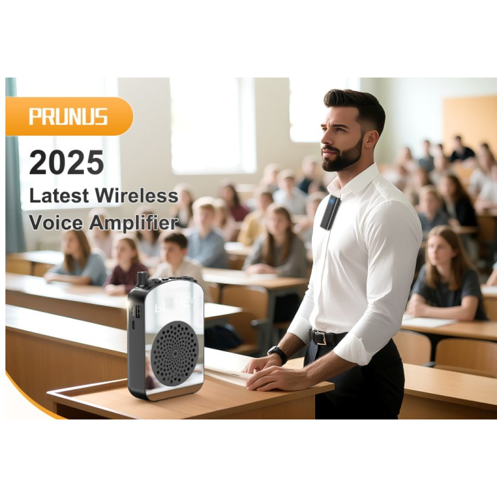 Портативный усилитель голоса PRUNUS A10 с беспроводным микрофоном 15W