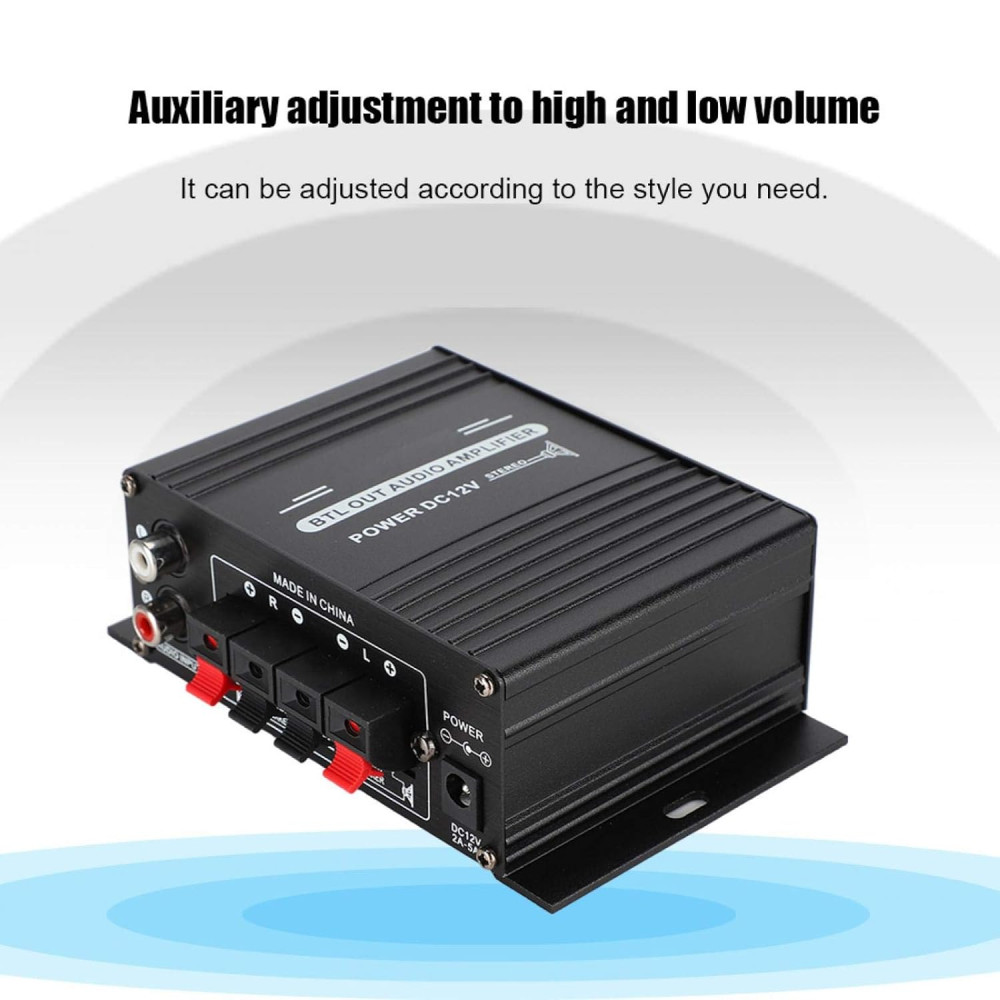 Міні аудіопідсилювач ASHATA AK170 12V 20W плюс 20W