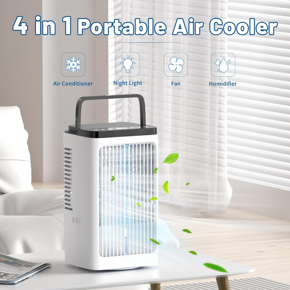 Мобильный мини кондиционер - увлажнитель Air Cooler K70 с подсветкой и таймером