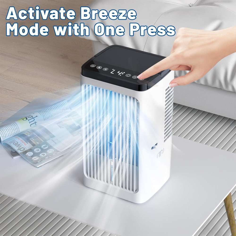 Мобильный мини кондиционер - увлажнитель Air Cooler K70 с подсветкой и таймером
