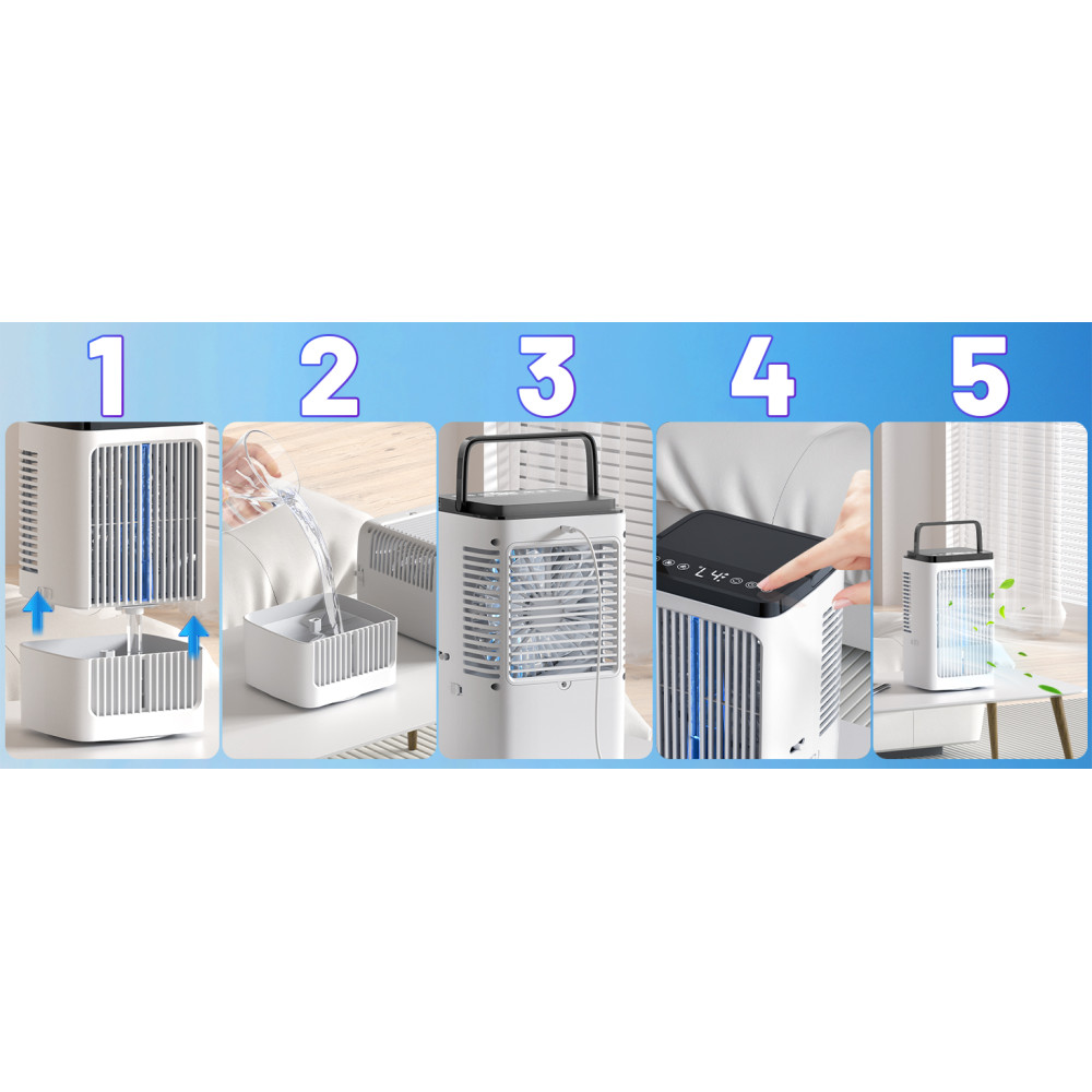 Мобильный мини кондиционер - увлажнитель Air Cooler K70 с подсветкой и таймером