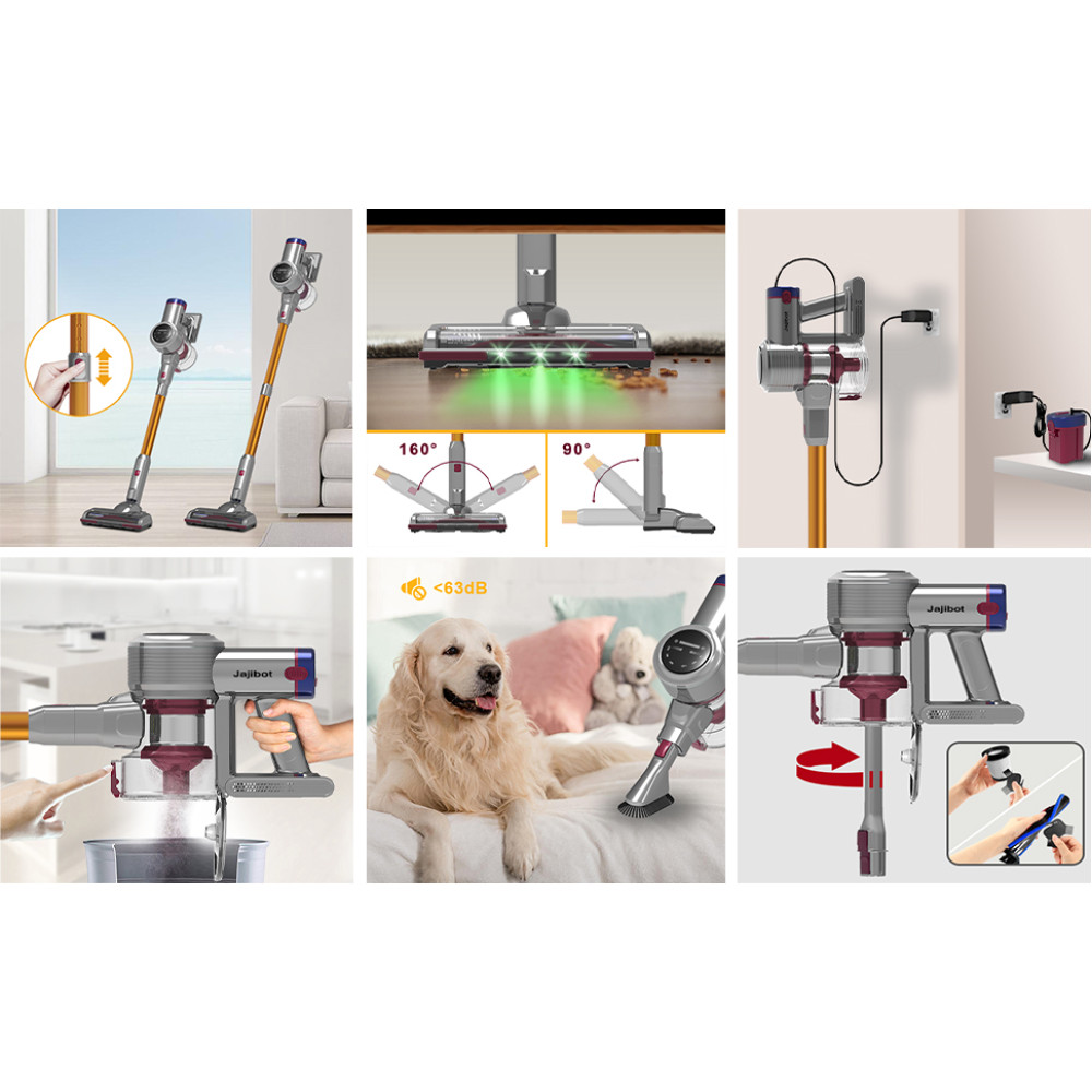 Аккумуляторный ручной пылесос Jajibot B08A 250 Вт, 20 кПа, Время работы до 50 мин.