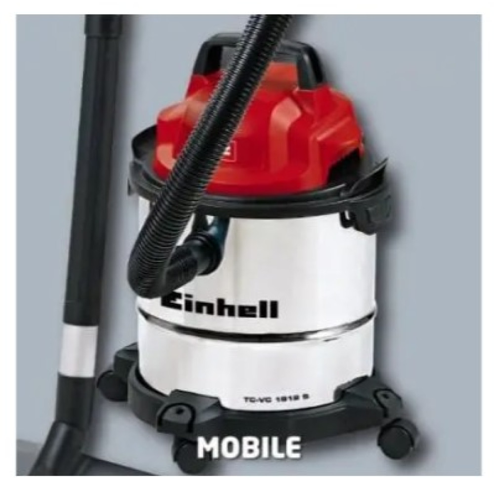 Вакуумный пылесос Einhell TC-VC 1812 S для сухой и влажной уборки с функцией выдува - 1250 Вт