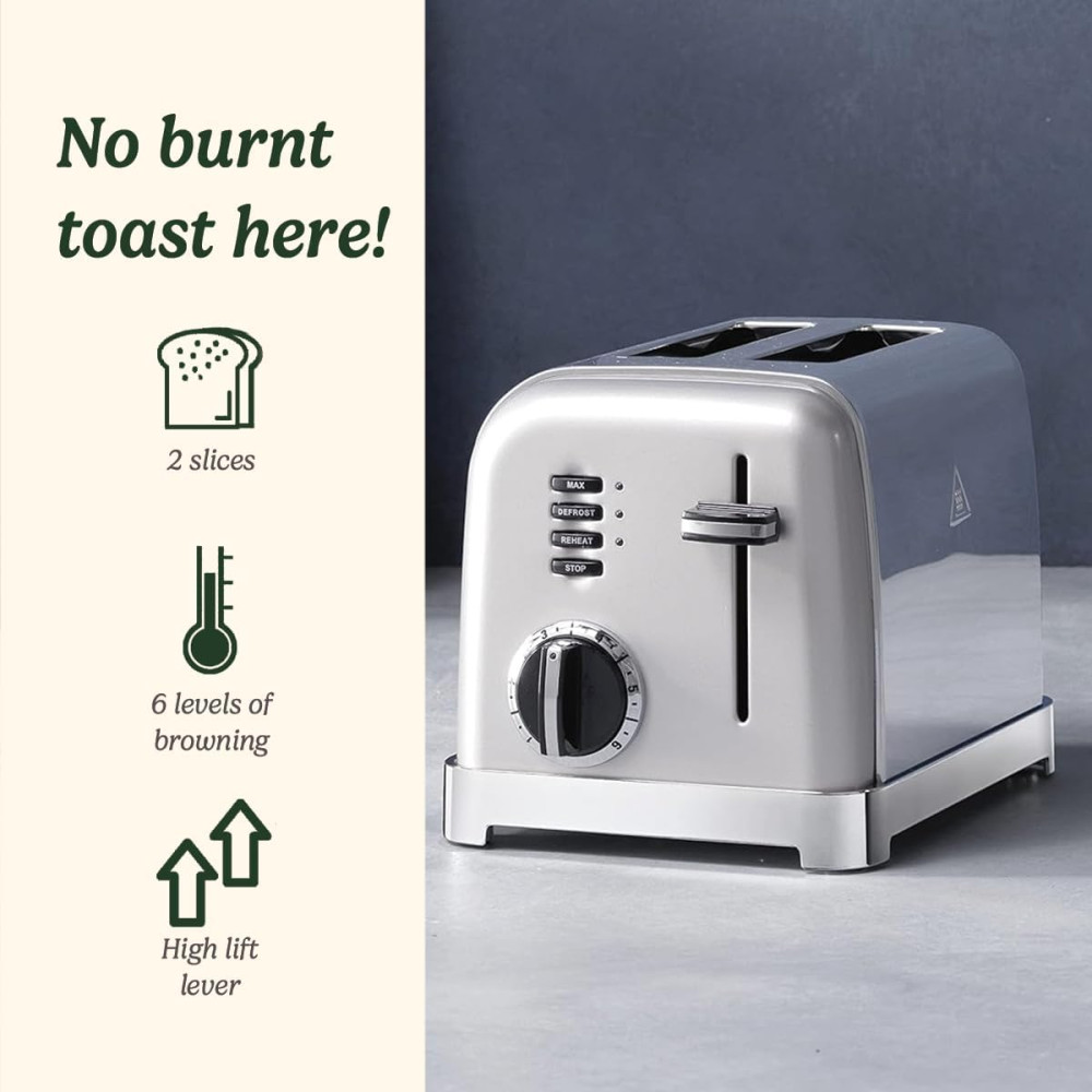 Тостер Cuisinart CPT-160 Metal Classic 900 Вт, нержавеющая сталь.