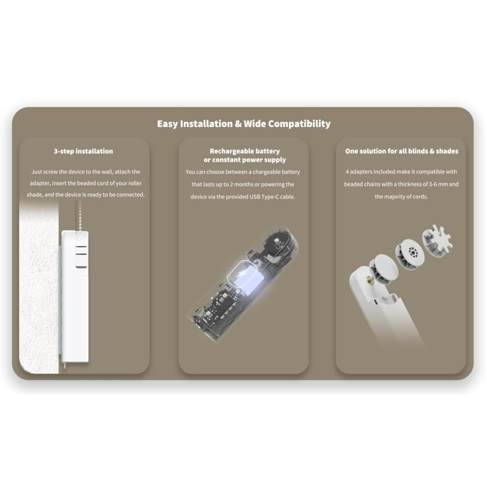 Мотор  для рулонних штор Aqara Roller Shade Driver E1 ZigBee 3.0 Apple HomeKit EU 