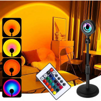 Проекционная лампа заката солнца Sunset Lamp для селфи, 16 цветов