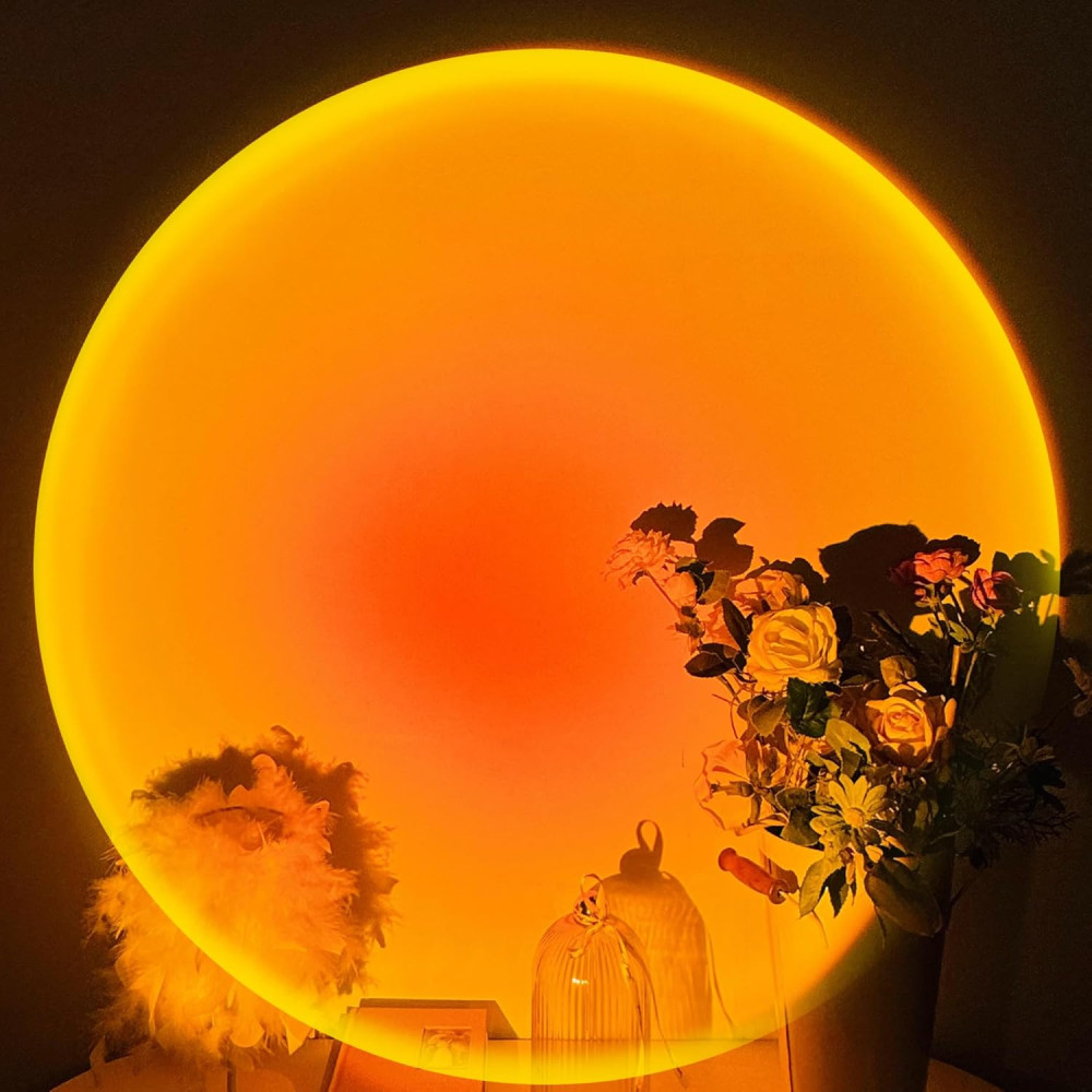 Проекционная лампа заката солнца Sunset Lamp для селфи, 16 цветов