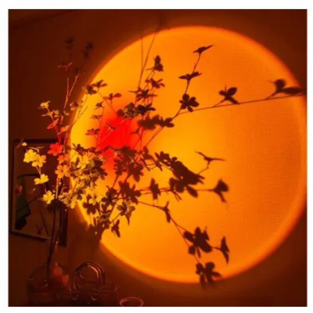 Проекционная лампа заката солнца Sunset Lamp для селфи, 16 цветов