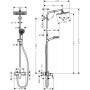 Душова система Hansgrohe Crometta Showerpipe E 240 (27284000)