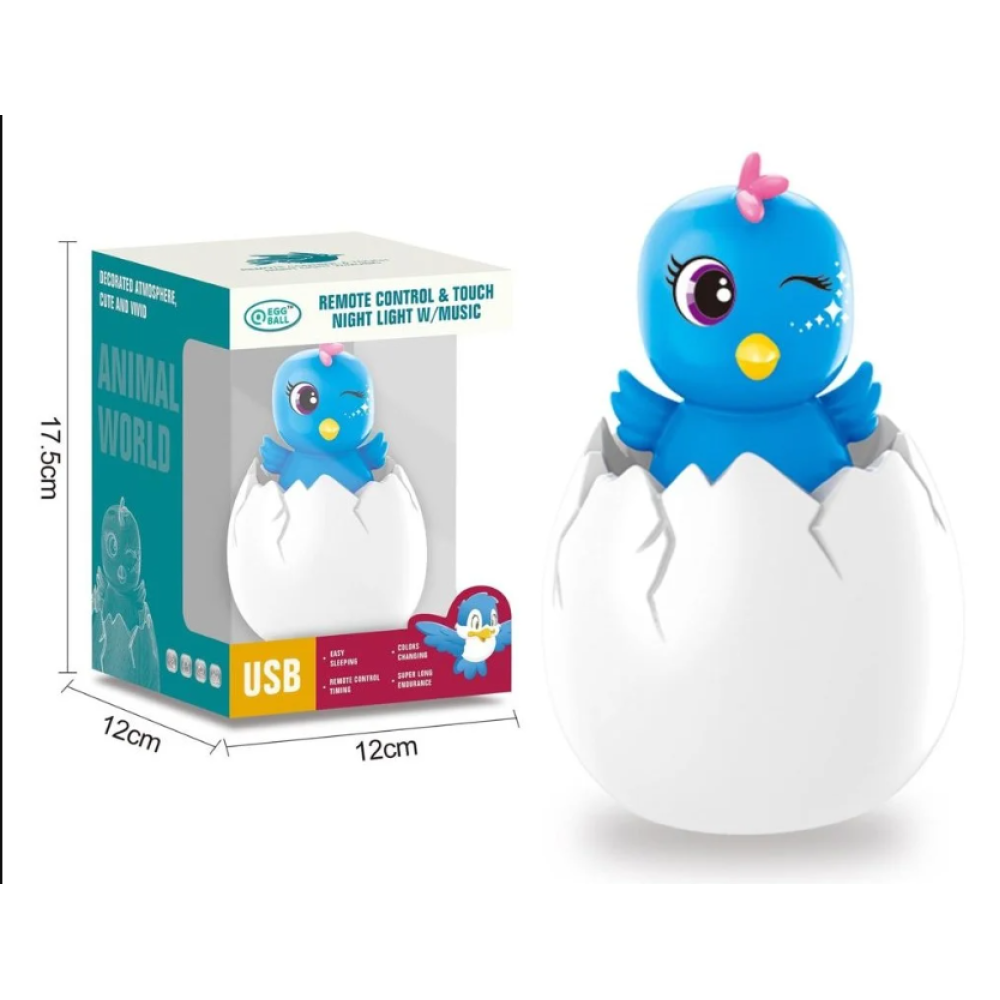 LED ночник аккумуляторный, USB зарядка, 130 мелодий, пульт
