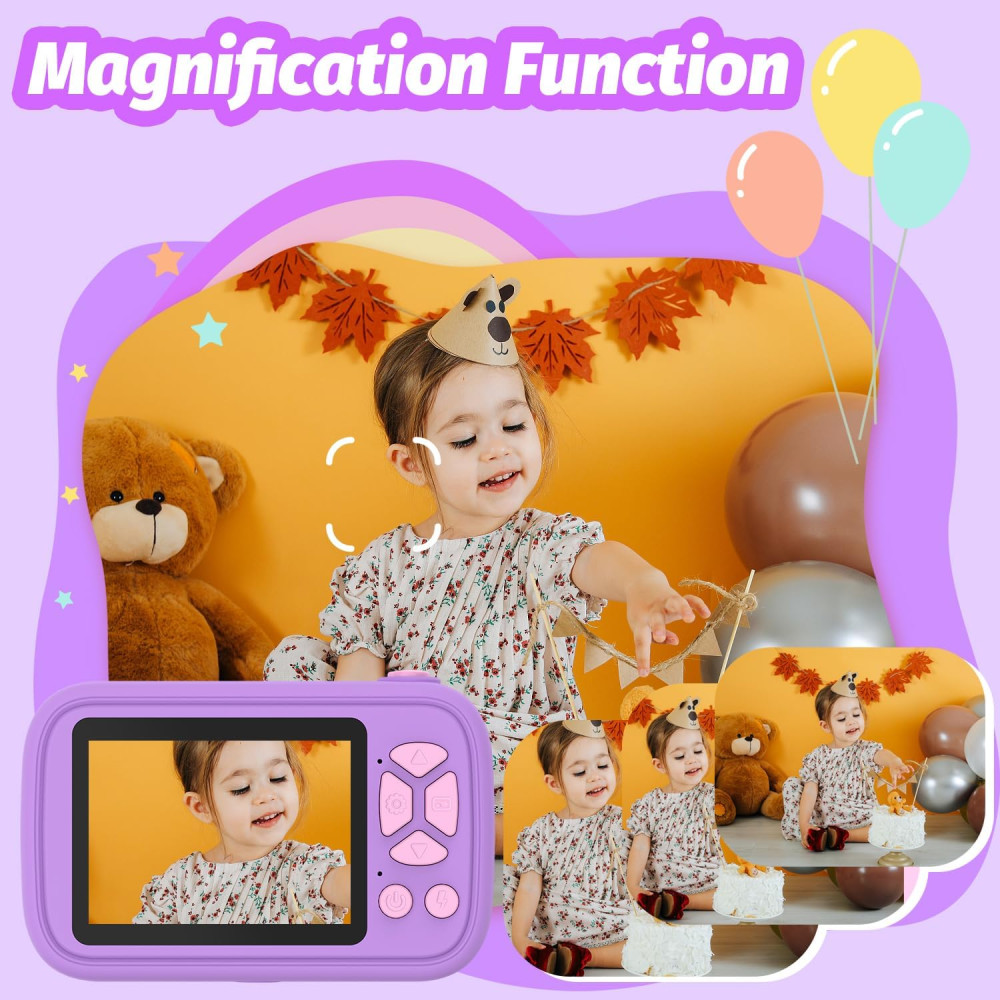 Детский фотоаппарат HOFIT с триподом, SD-карта на 32 ГБ, 1080P HD