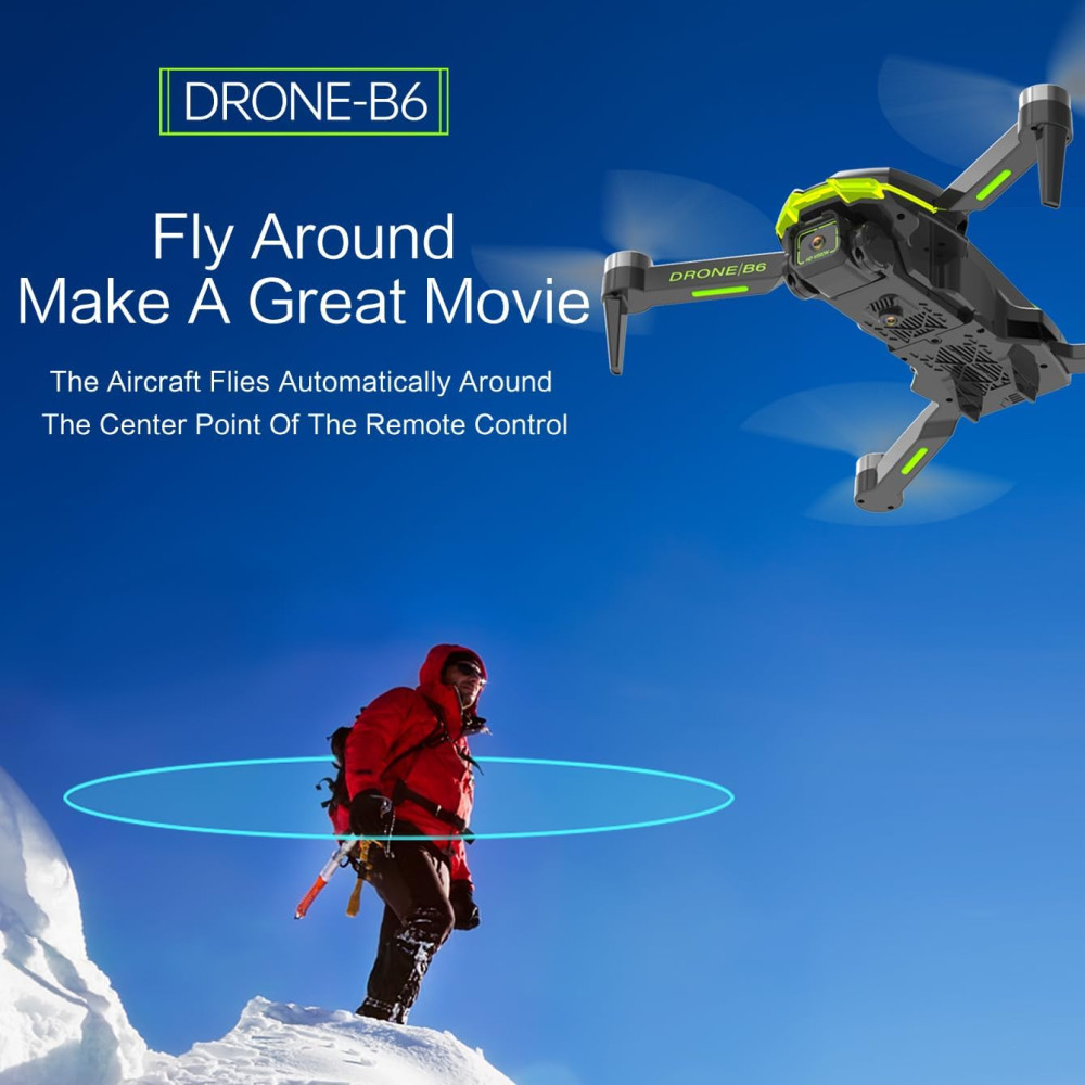 Дрон квадрокоптер HONIVON B6 с камерой 1080P HD, в кейсе, полет до 30-минут 
