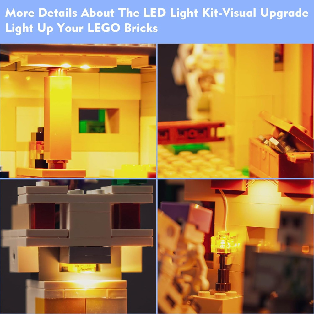 Комплект освітлення для Lego Minecraft Фортеця Залізного Голема 21250