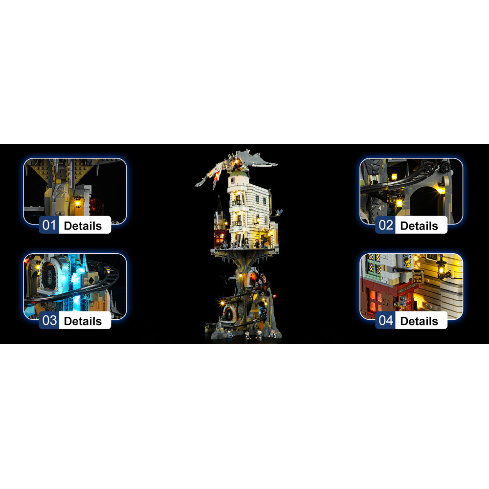 Світлодіодна підсвітка для набору для Lego 76417 Harry Potter Чарівний банк Грінготтс