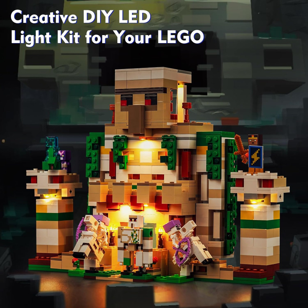 Комплект освітлення для Lego Minecraft Фортеця Залізного Голема 21250
