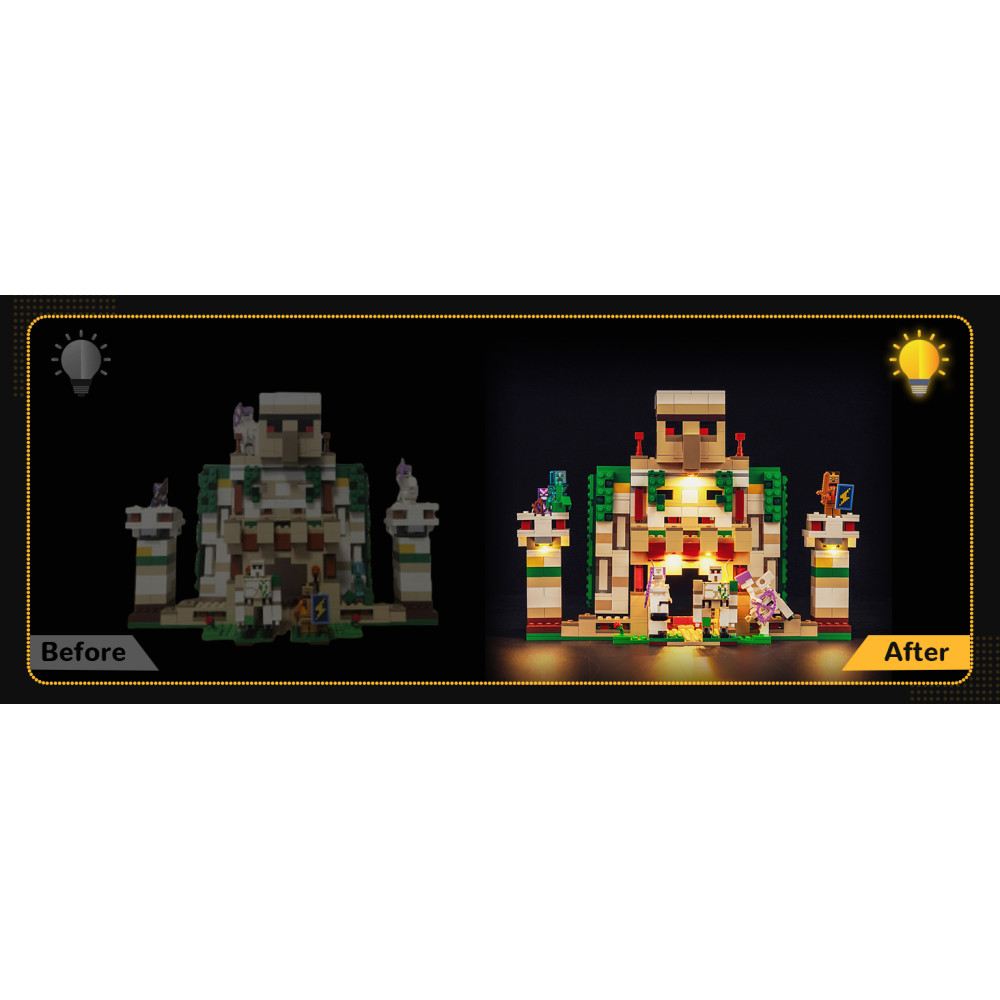 Комплект освітлення для Lego Minecraft Фортеця Залізного Голема 21250