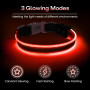 Светящийся ошейник для собак PcEoTllar LED Red (размер S)