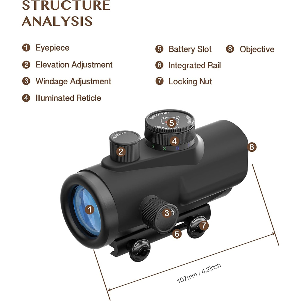 Прицел коллиматорный RED DOT Aomekie 1х30 тактический