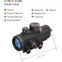 Прицел коллиматорный RED DOT Aomekie 1х30 тактический