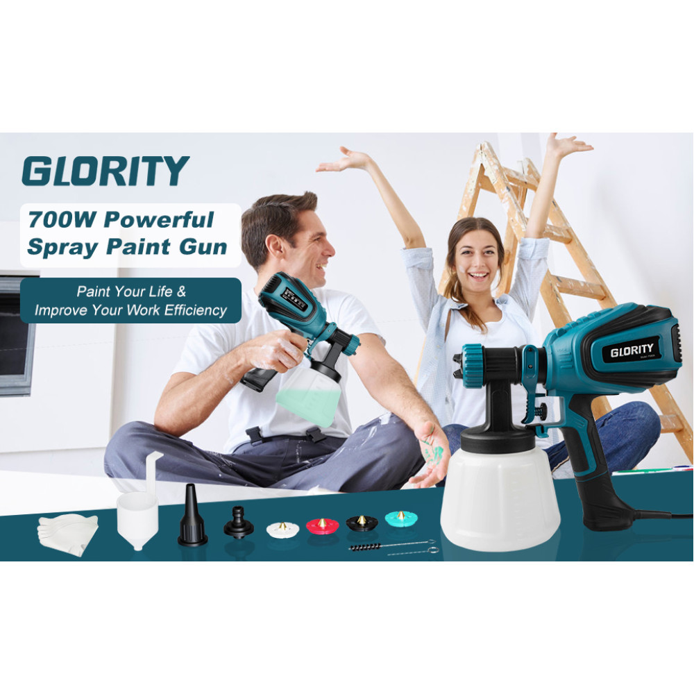 Фарборозпилювач електричний GLORITY 700 Вт ,  ємність 1200 мл, швидкість потоку 1000 мл/хв,