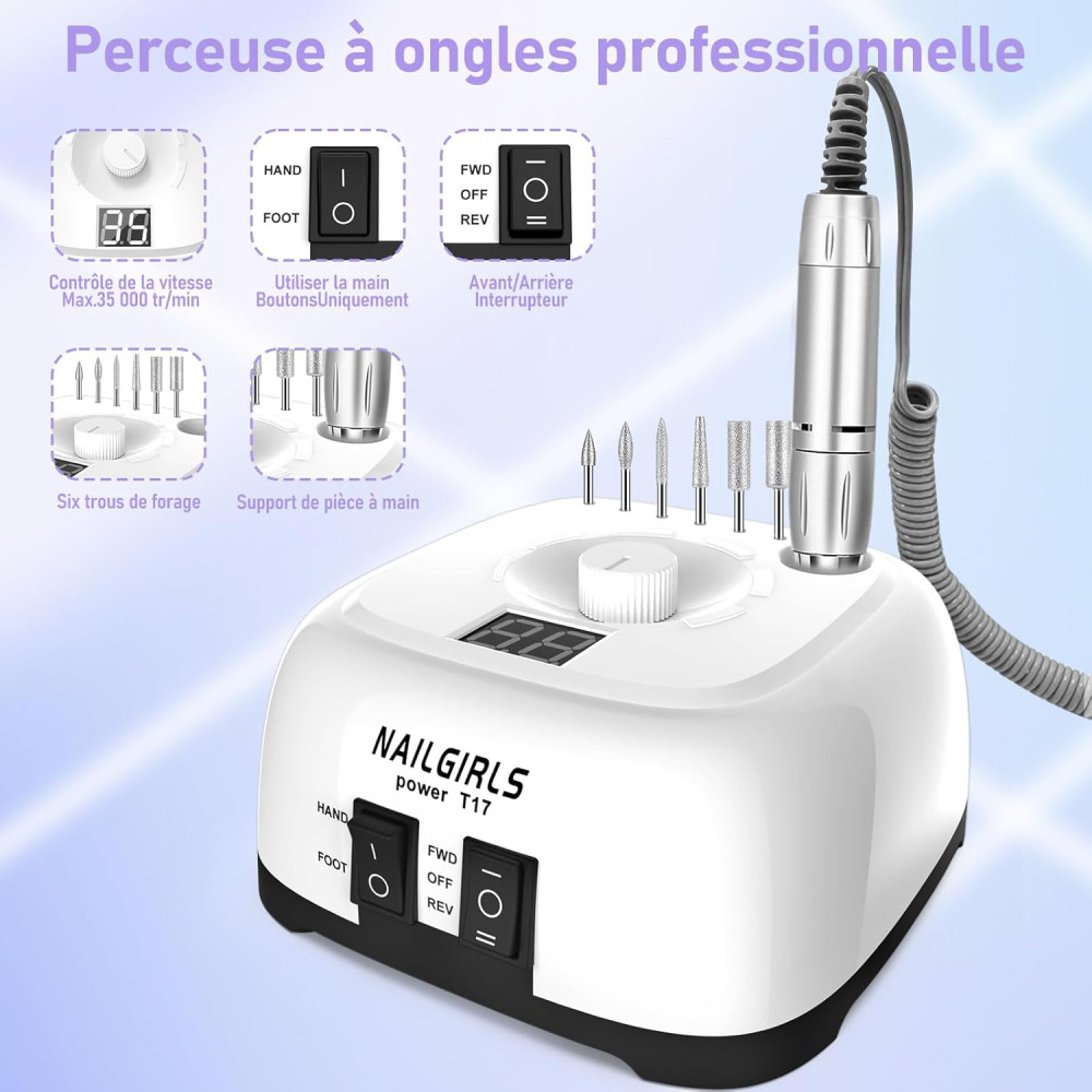 Фрезер для маникюра и педикюра NAILGIRLS 35000 об/мин