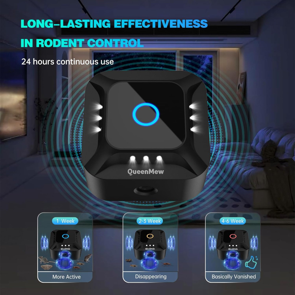 Ультразвуковой отпугиватель мышей и крыс «4 в 1» с охватом 360° Tiptop Home