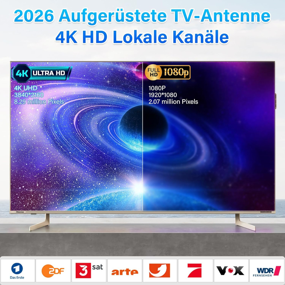 Комнатная HDTV-антенна с усилителем и радиусом действия 420 км