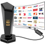 Комнатная HDTV-антенна с усилителем и радиусом действия 420 км