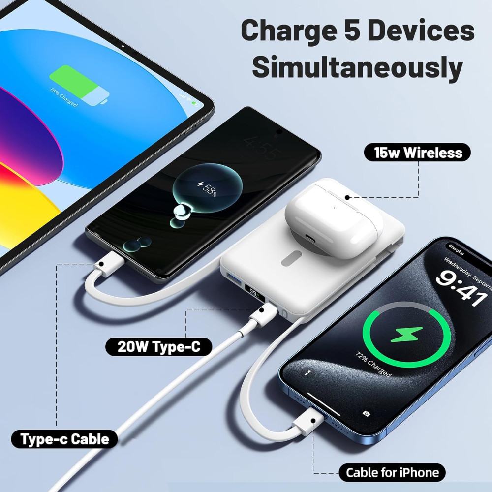 Внешний аккумулятор Azmuth (10 000 мА·ч) с поддержкой MagSafe