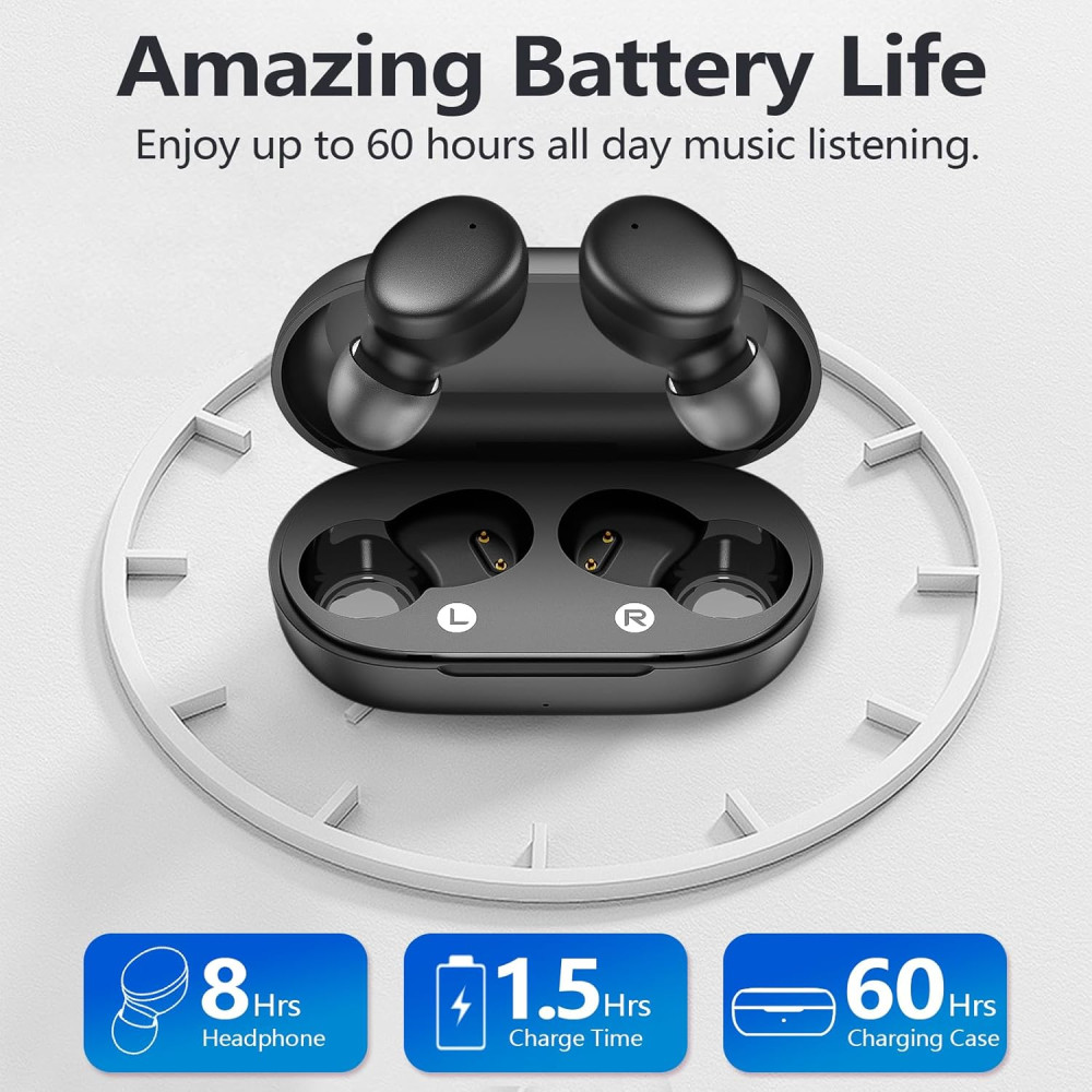 Беспроводные наушники MOZOTER S8 Mini (Bluetooth 5.3, внутриканальные)