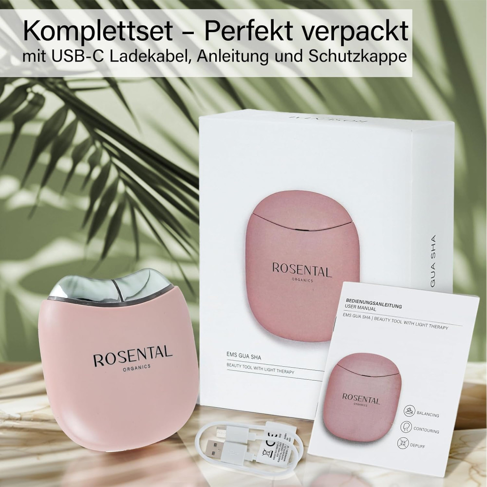 Массажер для лица Rosental Organics EMS Gua Sha