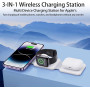 Магнитная беспроводная зарядная станция 3 в 1 для iPhone, Apple Watch и AirPods