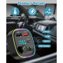 Автомобильный Bluetooth FM-трансмиттер с Bluetooth 5.0, быстрой зарядкой и 3 портами
