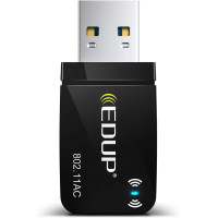 USB Wi-Fi адаптер EDUP 1300 Мбит/с, двухдиапазонный 2,4/5 ГГц, USB 3.0