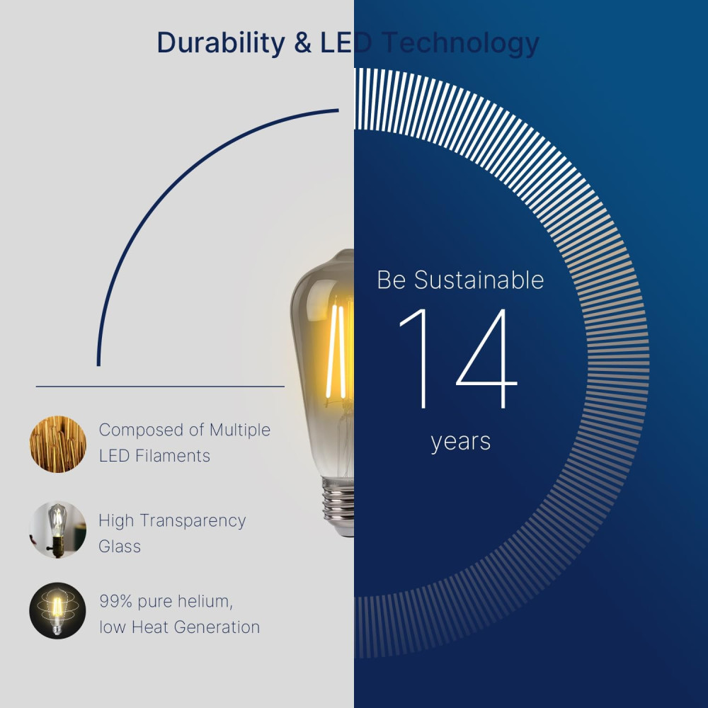 Светодиодные лампы FLSNT Edison E27 ST58 4 Вт, 1800K (Комплект 4шт)