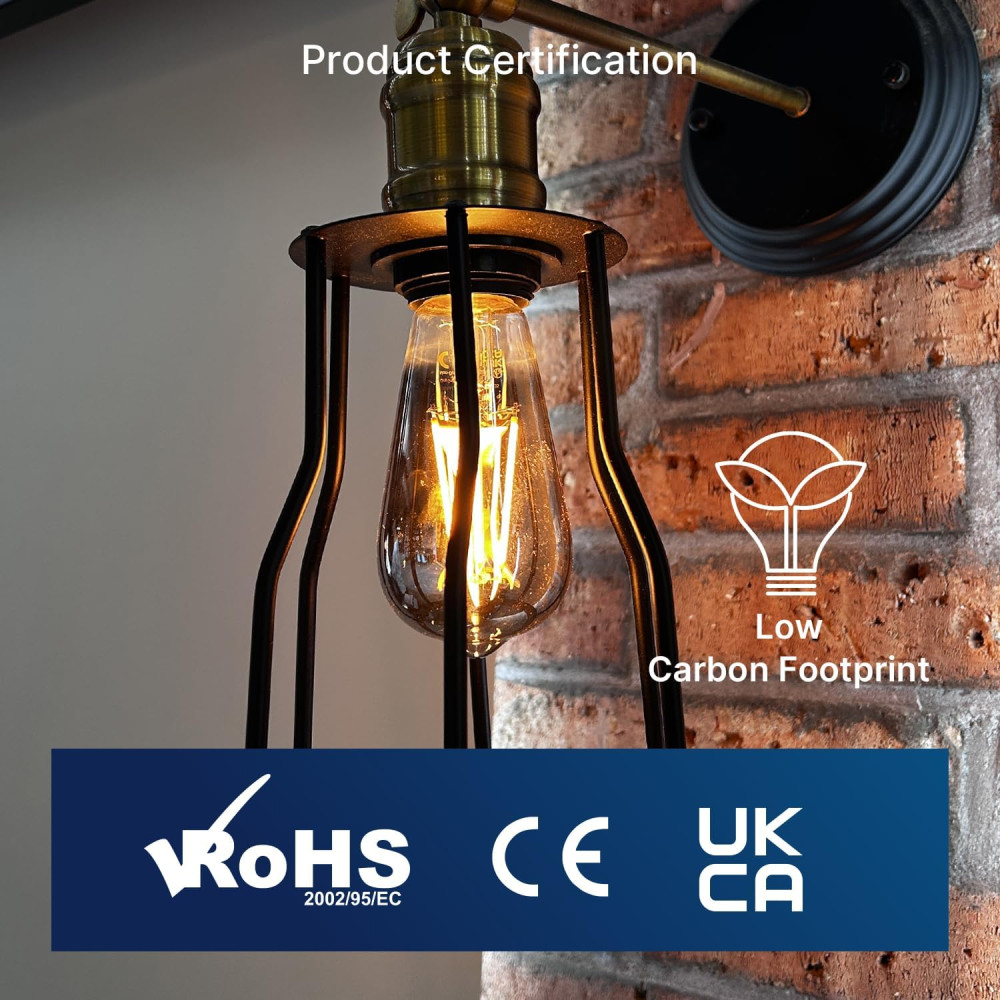 Светодиодные лампы FLSNT Edison E27 ST58 4 Вт, 1800K (Комплект 4шт)