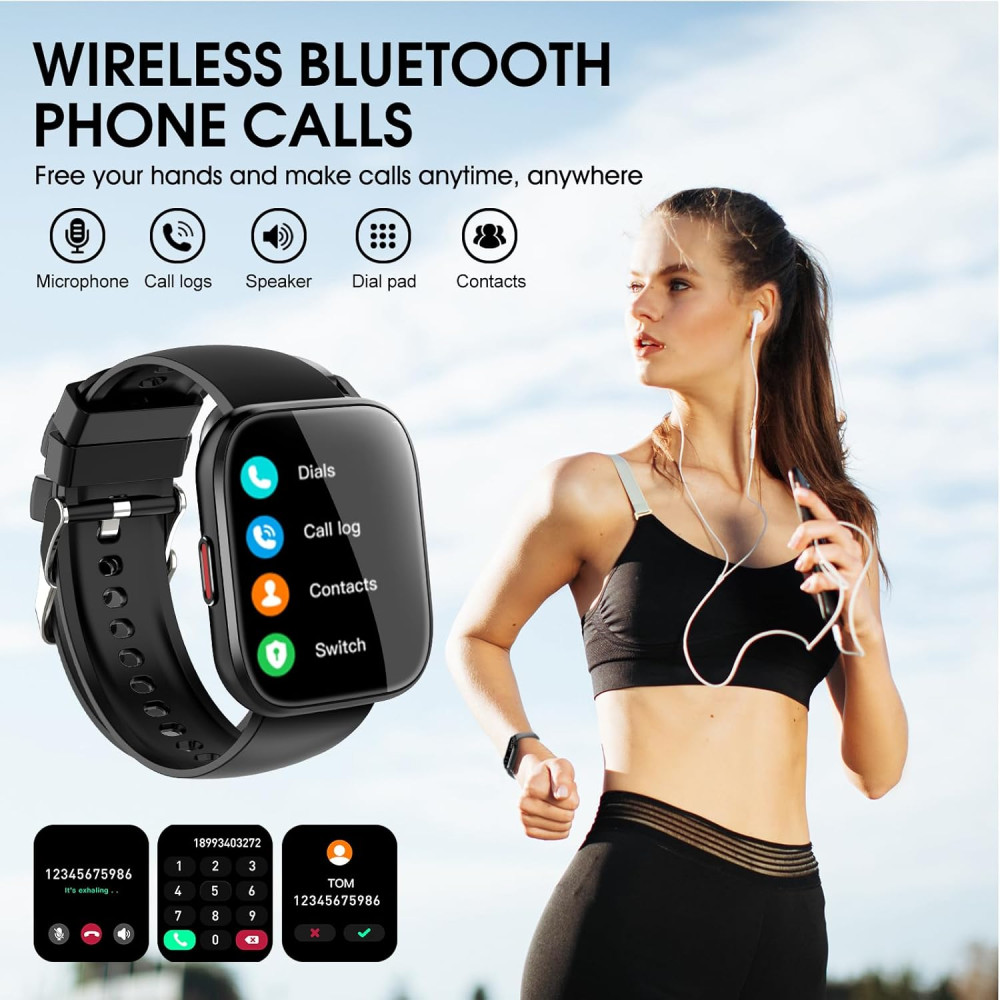Смарт-часы PEFUPEW P114 с Bluetooth-звонками, экраном 1,85" и 112 спортивными режимами
