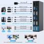 KVM-переключатель VPFET DisplayPort для 2 компьютеров и 2 мониторов