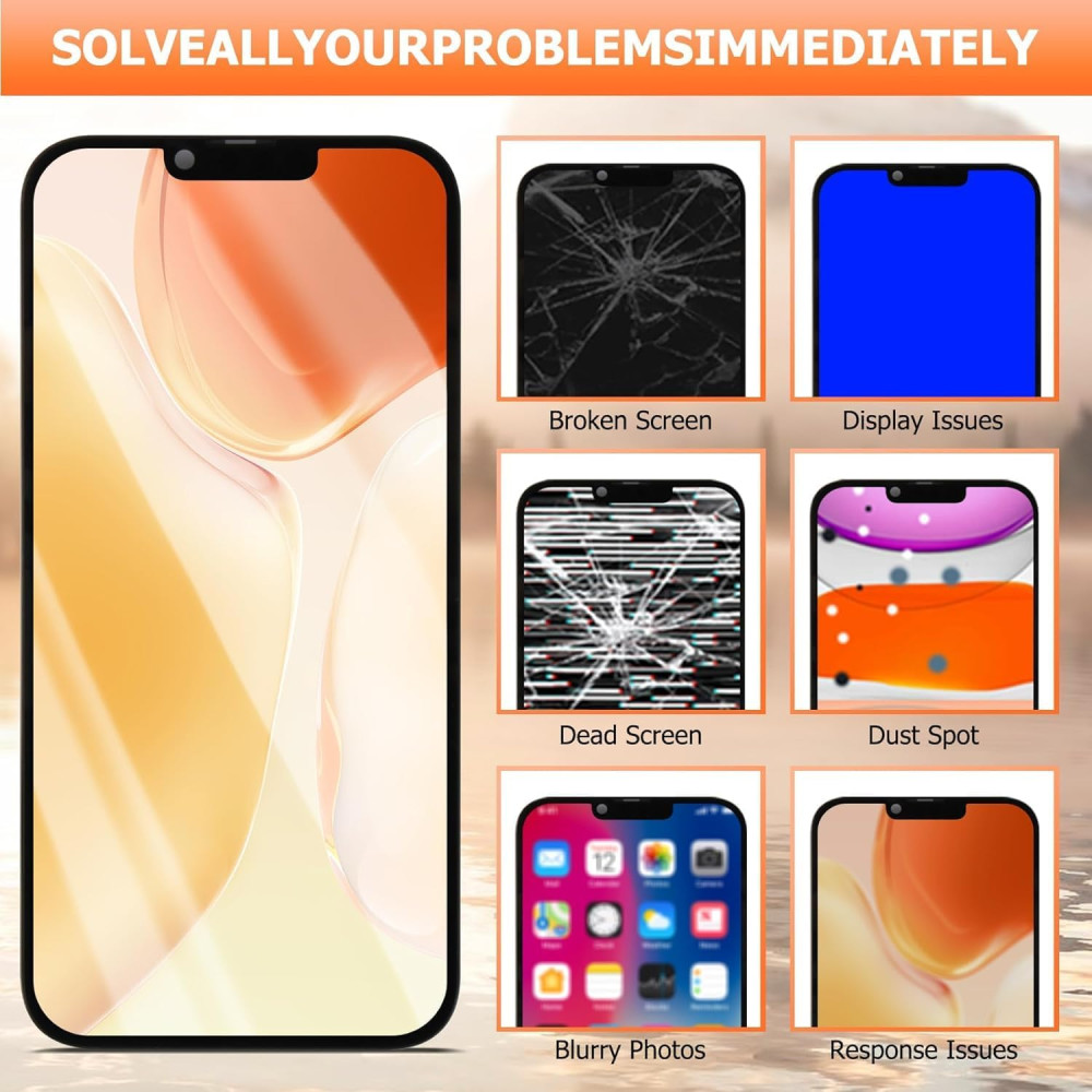 Дисплейный модуль для iPhone 15 Pro с сенсорным экраном, 6,1"
