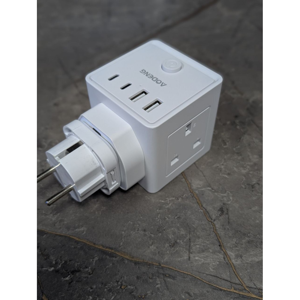 Универсальный сетевой адаптер AODENG с 3 розетками, 2 USB-A и 2 USB-C
