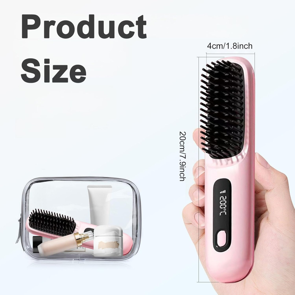 Беспроводная терморасческа Go Brush Pro для выпрямления и укладки волос