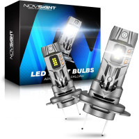 Светодиодные лампы NOVSIGHT H7 LED 90 Вт, 30000 лм, 6500K (Комплект 2 шт)