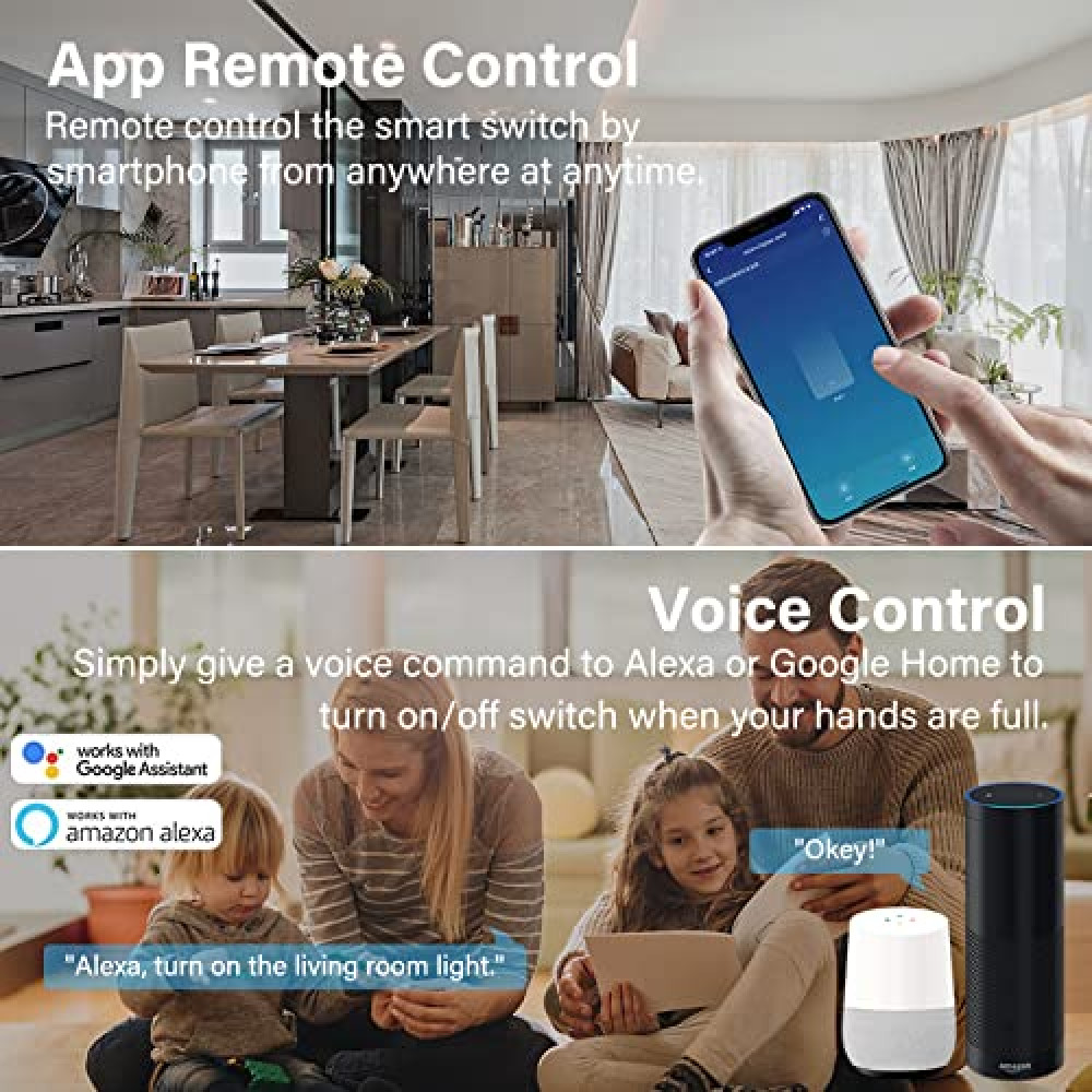 Умный Wi-Fi выключатель Generic 16 А для дистанционного управления