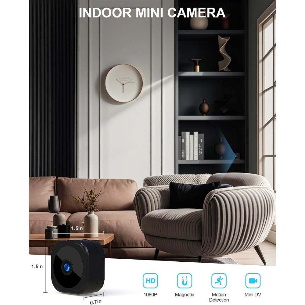 Мини-камера AOBOCAM A12 1080P Wi-Fi для видеонаблюдения
