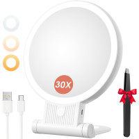 Зеркало для макияжа Auxmir с LED-подсветкой 30X/1X
