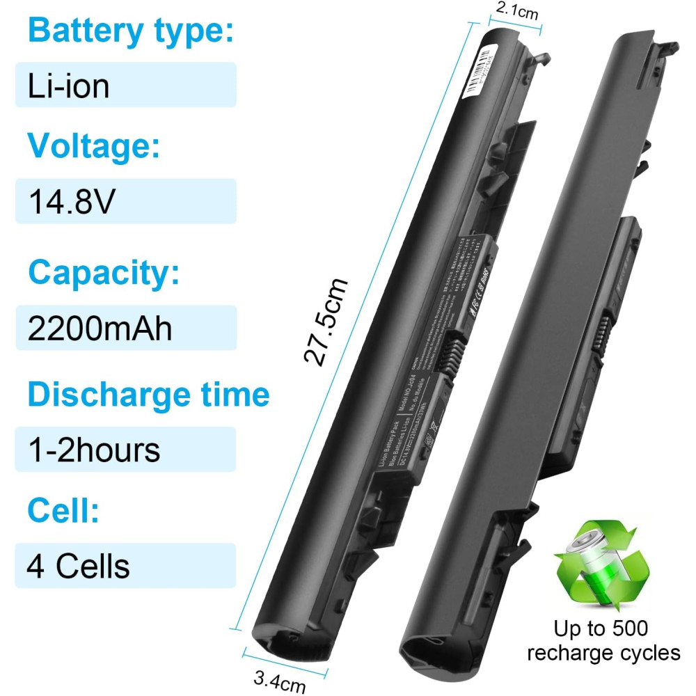 Акумулятор JC04 для ноутбуків HP, 2200 мА·год, 14,8 В