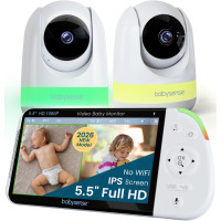Видеоняня Babysense PRO Full HD с экраном 5,5" и двумя камерами