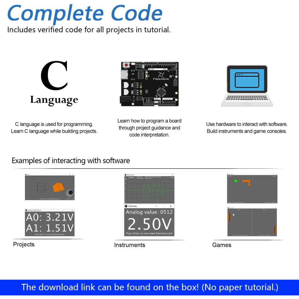 Учебный набор Freenove RFID Starter Kit V2.0 с платой V4 для Arduino IDE (198 компонентов)
