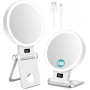 Двустороннее косметическое зеркало B Beauty Planet с LED-подсветкой, увеличением 1X/30X и аккумулятором 2000 мАч