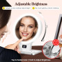 Двустороннее косметическое зеркало B Beauty Planet с LED-подсветкой, увеличением 1X/30X и аккумулятором 2000 мАч
